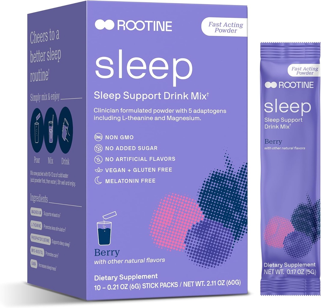 Schlaf-Ergänzung, Melatonin-freies Magnesium-Kalamen-Pulver, GABA, L-Theanin, Myo-inositol, ruhige Schlaf-Getränk-Mix zum Entspannen, Schlaf-Pulver, Magnesium-Pulver für Schlaf, Super-Kalamen-Getränk-Mix 24pk