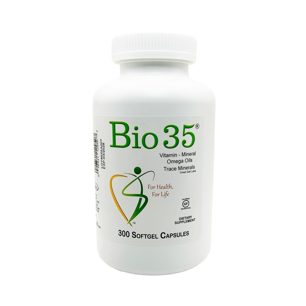 Bio35 / 300 sg Original, Gluten Free, Daily Multivitamin for Men & Women Wellness – Bio35 High Potency Softgel with Trace Minerals, Multi Vitamins for Immune Support, Digestion, & Energy,