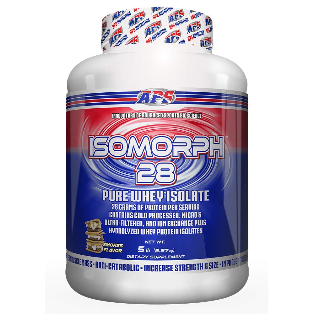 APS Nutrition Isomorph 28 Protein Powder, S'Mores, 5 lb | Supports Lean Muscle Growth, Enhances Recovery, 28g Protein Per Serving, Pure Whey Protein Isolate