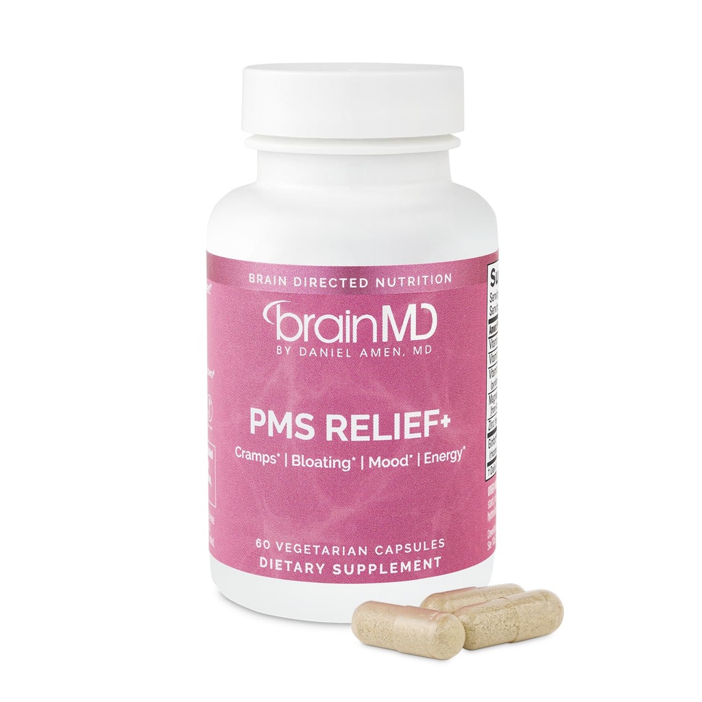 BrainMD Hormone Balance Supplement, 60 Capsules | Dietary formula in easy-to-swallow servings for monthly wellness, daily use, and women's routine nutritional support.