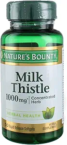 Nature's Bounty Milk Thistle 1000mg Kräuterergänzung Softgels - 50 CT