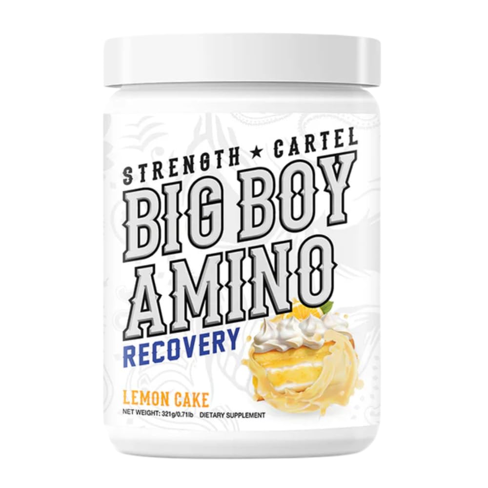 Strength Cartel Big Boy Amino - Lemoncake Powder | Muscle Support & Recovery Formula | Natural Flavor, Easy Mix