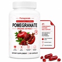 Organic Pomegranate Extract Capsules, 700 mg per Serving, 120 Count | Naturally occurring polyphenols for antioxidant support, vegan capsules, Non-GMO ingredients, 60-day supply