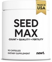 SEED MAX™ Men’s Fertility Supplement – Advanced Male Fertility Support with Maca, Tongkat Ali & Ginseng – Supports Sperm Count, Motility & Semen Volume – 90 Capsules (30-Day Supply)