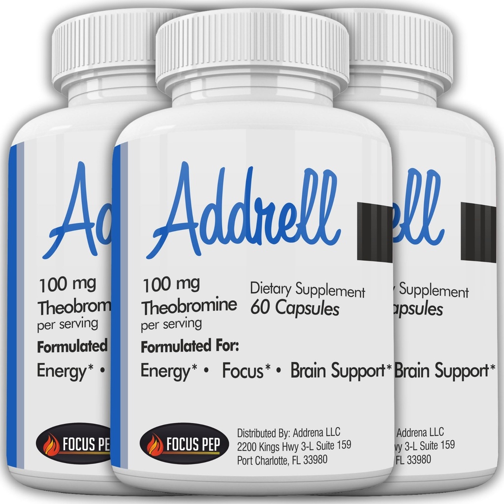 Addrell Energy Stimulant Pillen- Study Supplement Alternative Pill, Natürliche Nootropic Ergänzungen & Kognitive Enhancer Ersatz für Mental Clarity für Frauen und Männer- 180 Kapseln