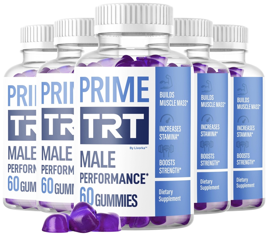 (5 Pack) Prime TRT Gummies - Official PrimeTRT Advanced Premium Supplement For Men Support - Maximum Strength, Natural Prime TRT Vitamins For Overall Health & Wellness Review, 300 Gummies For 5 Months