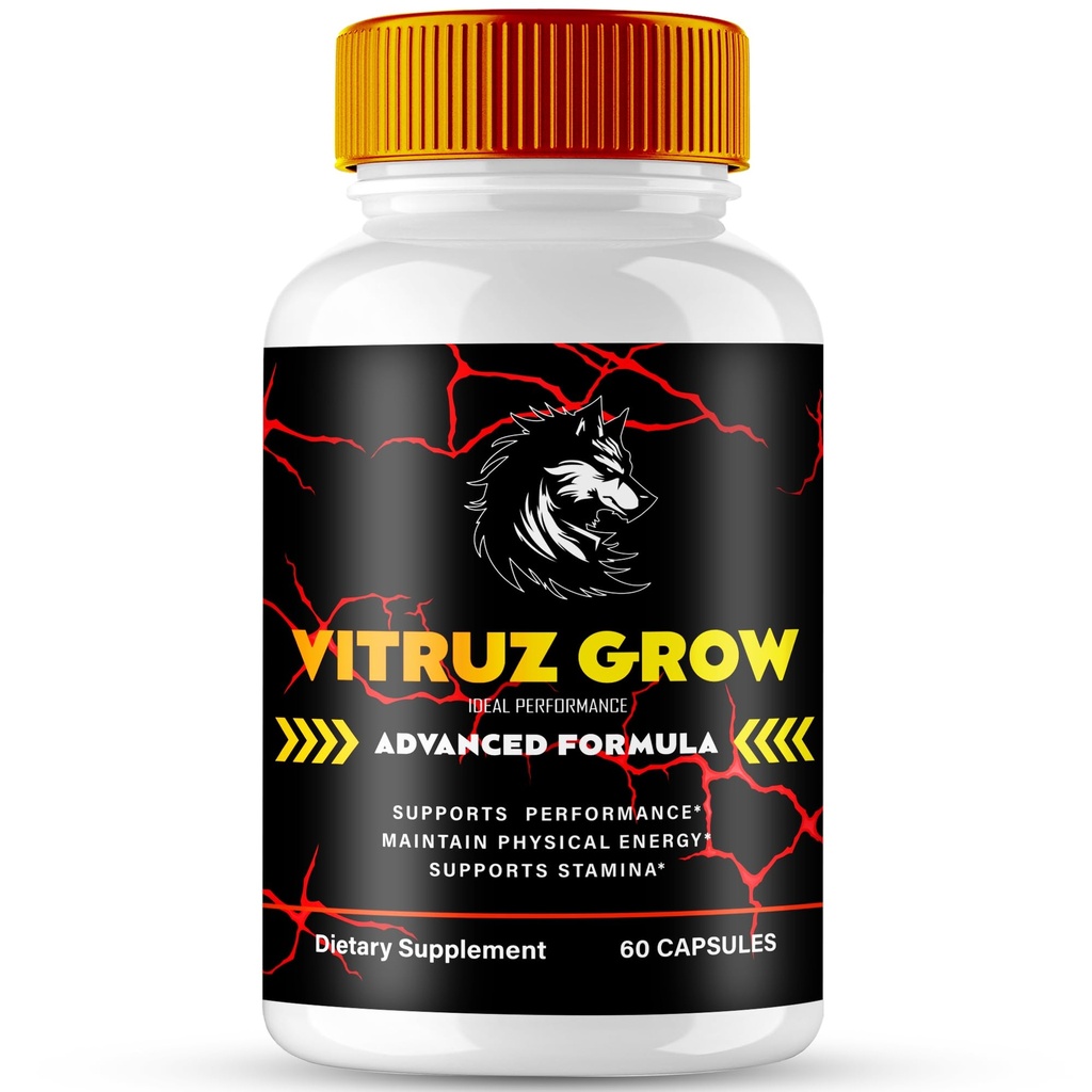 Vitruz Grow for Men Capsules, Official Vitruz Grow Supplement Pills - Maximum Strength Performance Premium Support, All Natural VitruzGrow Capsulas Overall Health and Wellness Reviews (60 Capsules)