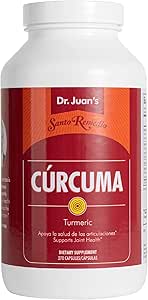 Santo Remedio Turmeric, unterstützt Gelenkgesundheit und gesunde Entzündungsreaktion auf Übung, Glutenfrei, Vegetarisch, Lactosefrei, keine künstlichen Aromen, 270 Kapseln, 90 Servierungen