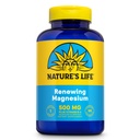 Natures Life Renewing Magnesium 500 mg - Plus Vitamin B-6 - Muskeln und Nerven Unterstützung - Lab Verified (180 Servierungen, 180 VegCaps)