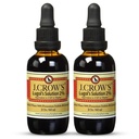 J.CROW'S® Lugol's Lösung von Iodin 2% 2 oz (2 Flasche) – Premium-Iodin & Kalium-Iodidflüssigkeit, Gluten &, Alkoholfreier natürlicher Brine-Extrakt, keine Expiration