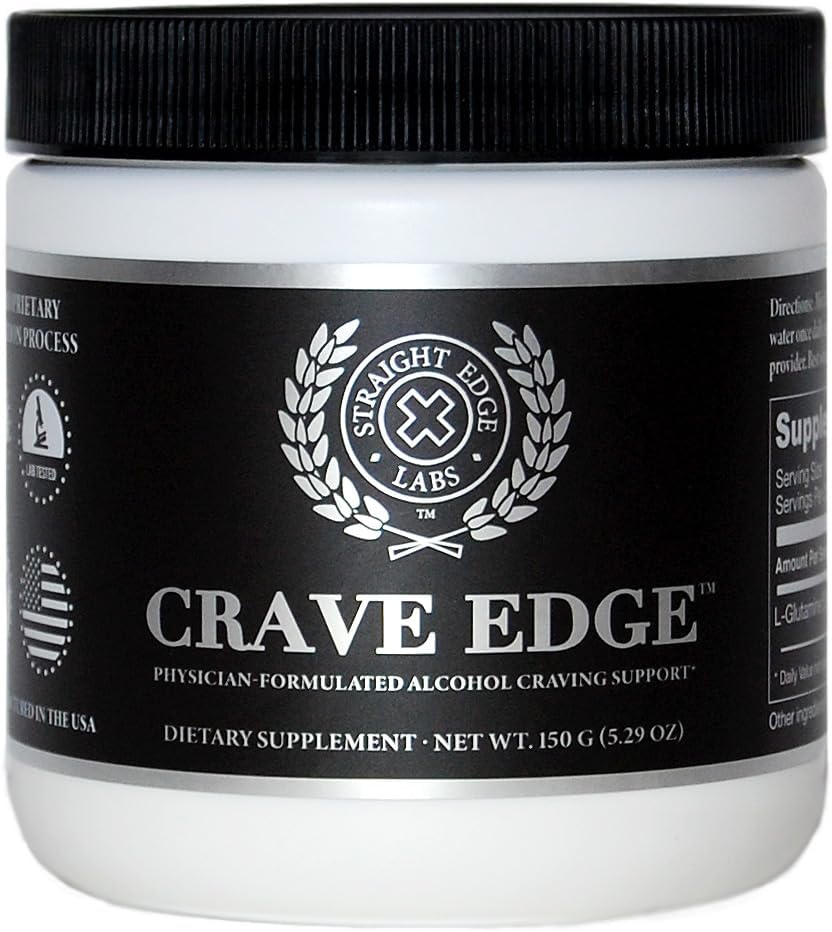 Crave Edge Alkohol Craving-Unterstützung, Physician-Formulierte Anti-Alkohol-Ersatz-Getränk, Stopp-Getränk, Leber-Detox, Fast-Action, keine großen Pillen oder Bad Taste (150G Pulver, 30 Servierungen)