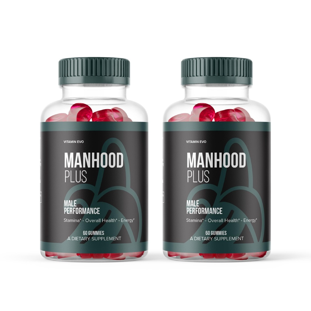 (2 Pack) Manhood Plus Gummies, Official Manhood Plus for Overall Wellness Support Advanced Formula 1000MG Gummy, Manhood Plus All Natural Supplement Maximum Energy and Management (120 Gummies)