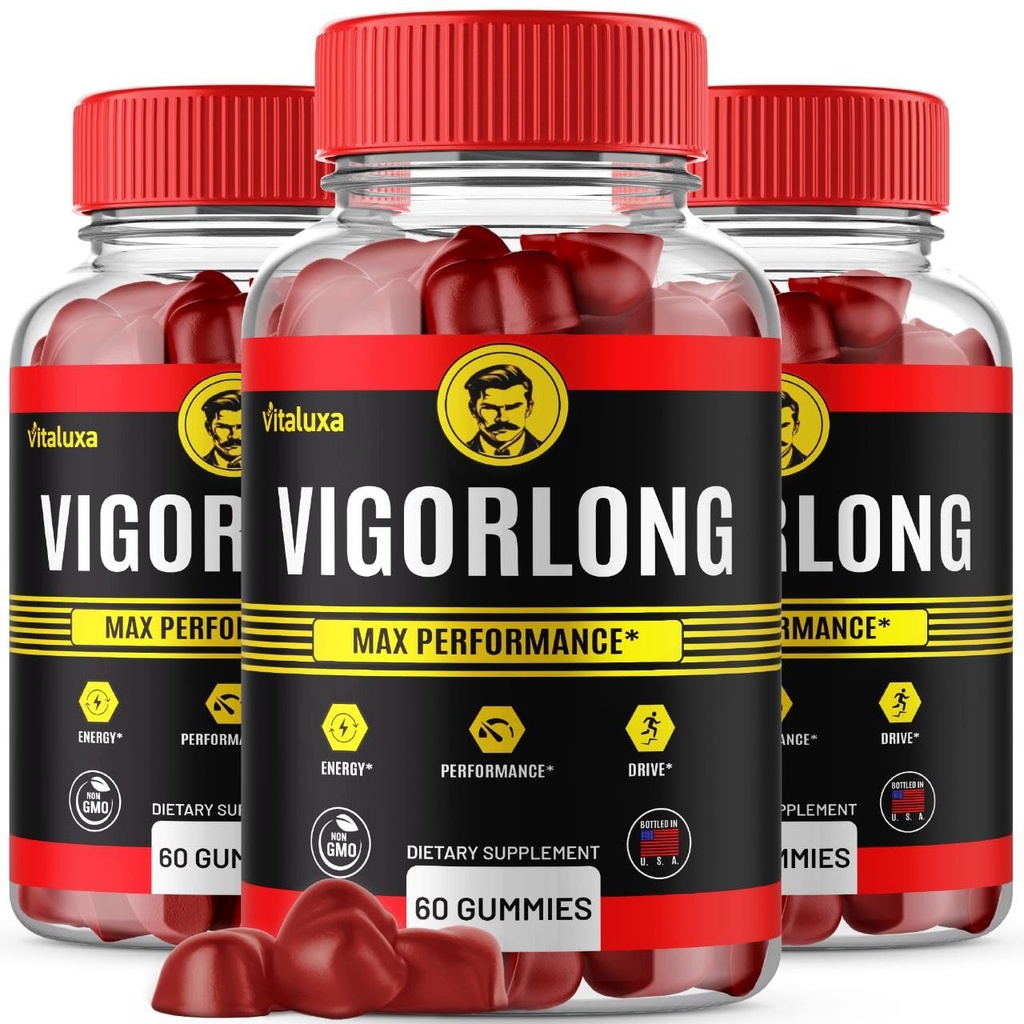 (3 Pack) Vigorlong Gummies Maximum Strength All Natural Advanced Formula Premium Blend Supplement for Health and Wellness Reviews (180 Gummies)