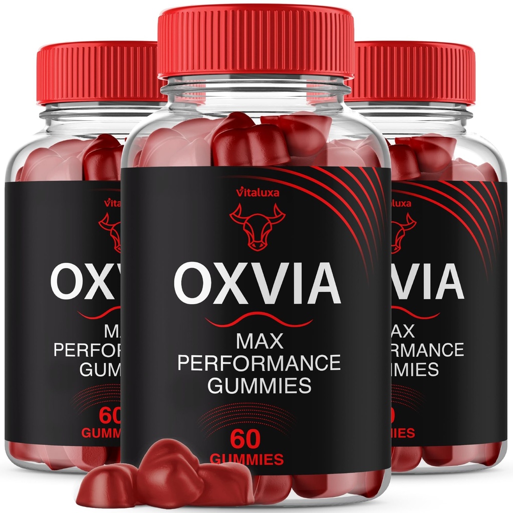 (3 Pack) Oxvia Gummies, Oxvia Performance Blend Supplement Gummys, Advanced Maximum Strength Formula for Overall Health & Wellness, Premium Management Loss Support Energy Multivitamins Gummy (180ct)