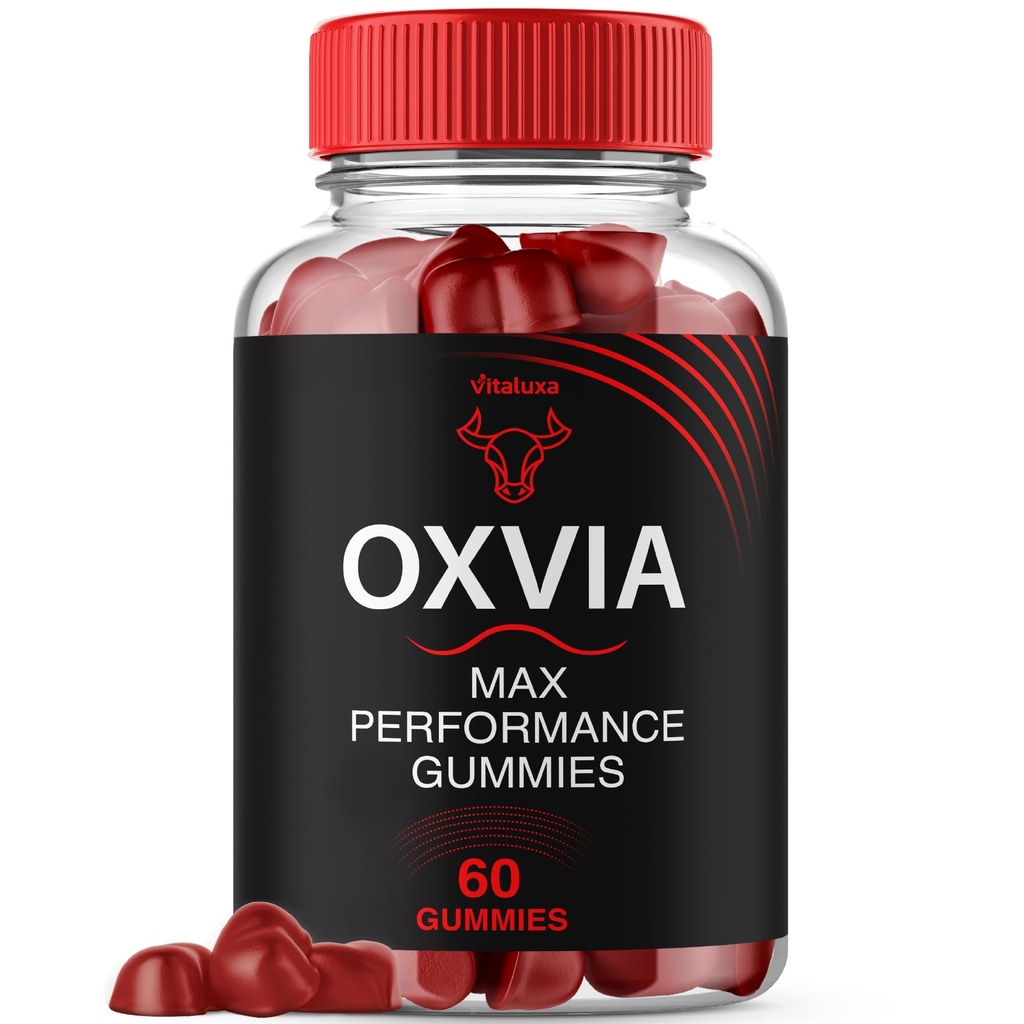 Oxvia Gummies, Oxvia Performance Blend Supplement Gummys with Advanced Maximum Strength Formula for Overall Health & Wellness, Premium Management Loss Support Energy Multivitamins Gummy (60 Capsules)