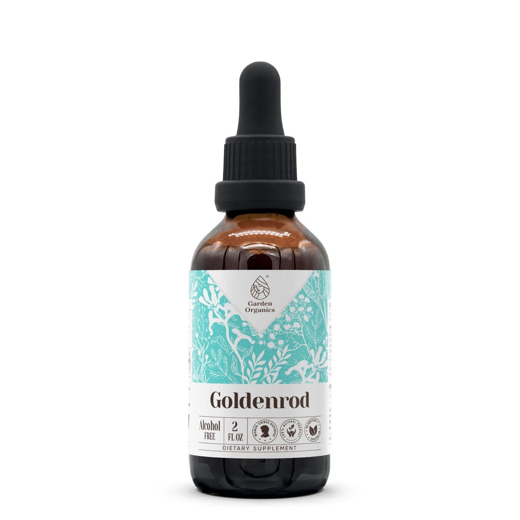 Goldenrod Alcohol-Free Natural Tincture Extract, Immune System Booster, Liquid Drops Made from 100% Goldenrod (Solidago spp.) Dried Herb (2 fl oz)