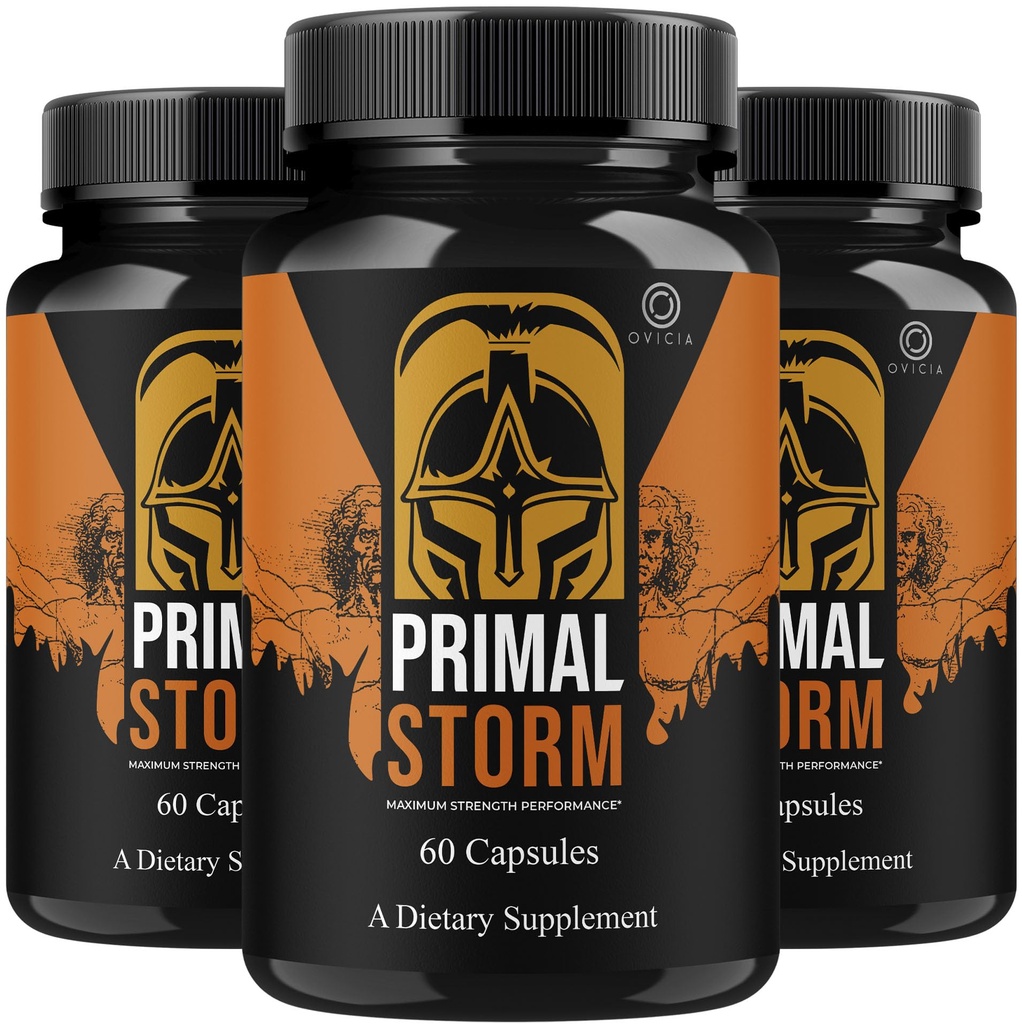 (3 Pack) Primal Storm Capsules - Advanced PrimalStorm Pills Premium Formula Support All Natural Ingredients Maximum Strength, Daily Vitamins for Health & Wellness Reviews, 180 Capsules for 3 Months