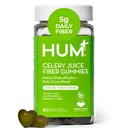 HUM Celery Juice Fiber Gummies for Adults, First Prebiotic Celery Juice Gummy, Gluten Free Fiber Supplement Supports Detoxification, Gut Health, Greens Gummies, Chlorophyll & Prebiotic Fiber, 60 Count