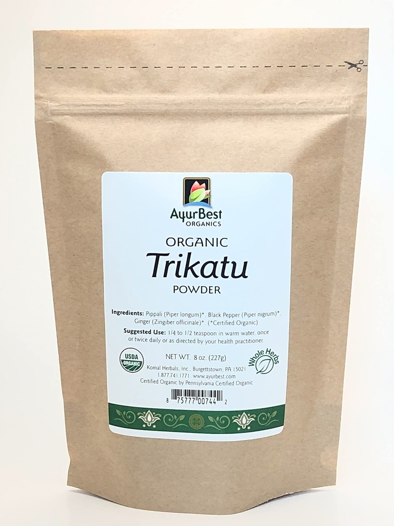 Organic Trikatu Powder, AyurBest Organic, Kosher, Ayurvedic 8oz | Kosher, Ayurvedic
