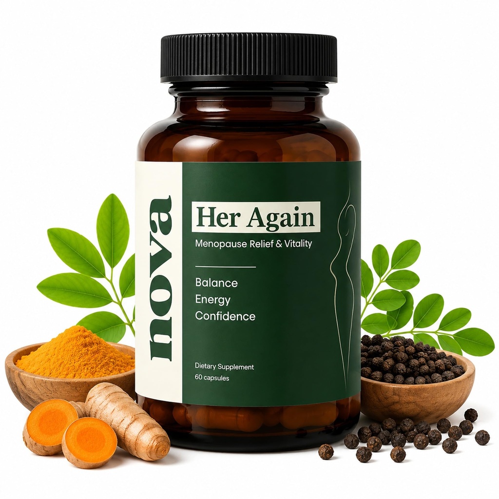Her Again Nova Supplement Joint Support for Hip Pain, 60 Capsules | Her Again Nova Supplement Support Daily Health, Joint Comfort, Balance, Mobility Support, Probiotics, Turmeric & Collagen