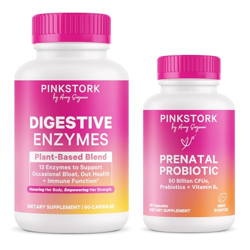 Pink Stork Prenatal Probiotic Mint and Digestive Enzymes Bundle