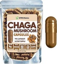 XPRS Nutra Chaga Mushroom Capsules - Premium USDA Chaga Mushrooms Capsules- Encapsulated Chaga Mushroom Powder for an Immunität Boost - Vegan Friendly Superfood for Chaga Tea and Beverages - 180 Count