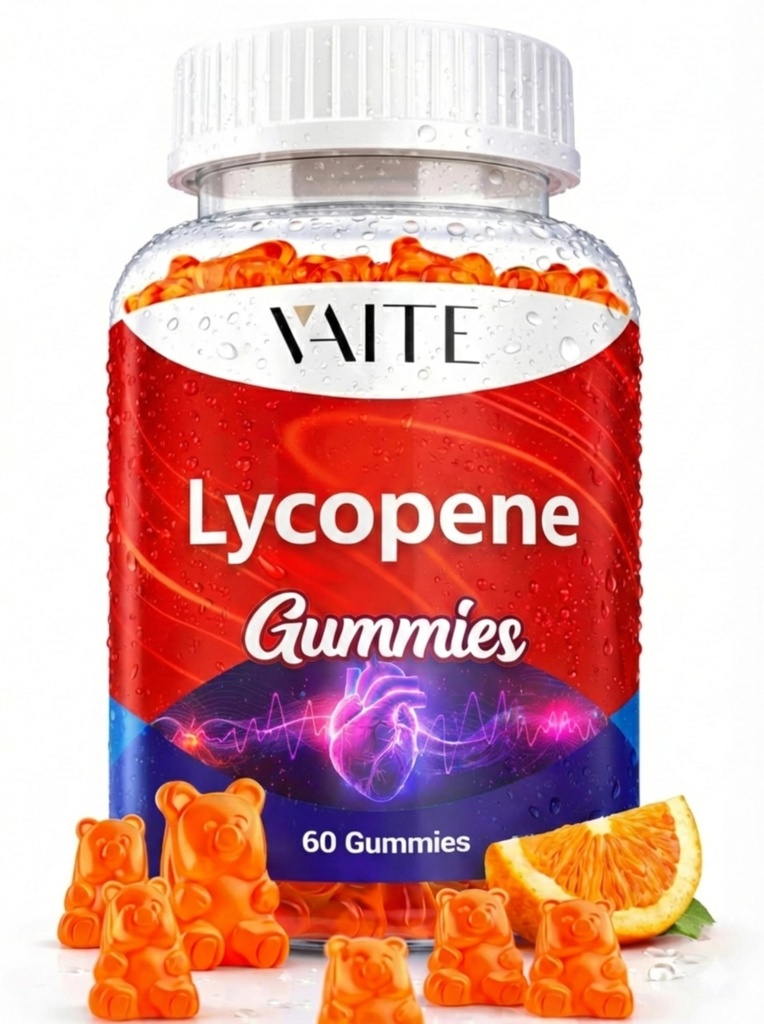 VAITE Lycopene Supplements for Men & Women 75mg Gummies - Antioxidant | General Wellness | Supports Skin & Vision | Daily Vitality | Plant-Based, Sugar-Free, 60 Vegan Gummy Chews, Non-GMO, Chewables