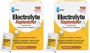 Globe Electrolyte Replacement Tablets for Rehydration, Exercise Recovery, Youth & Adult Athletes, Hiking, Camping, & Sports Recovery and More... 100 Packets of 2 Tablets Each, 100 Count