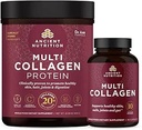 Ancient Nutrition Multi Collagen Capules, 90 Count + Multi Collagen Protein Powder, Unflavored, 60 Servings