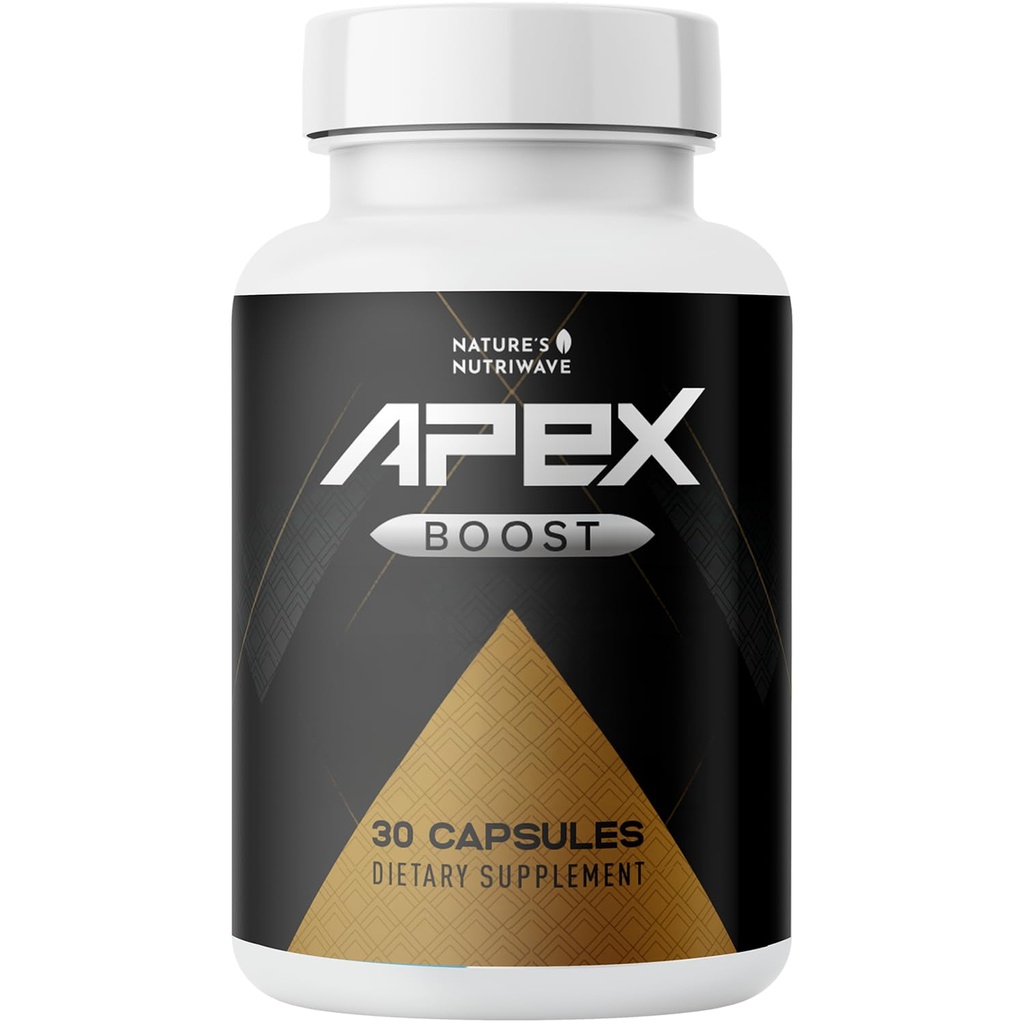 APEX BOOST Formula with Maca, Saffron, & Zinc – 30 Caps, 1 Month Supply | With L-Carnitine, L-Citrulline, Pine Bark & Extracts | Non-GMO, Stimulant-Free, Made in USA, GMP-Certified