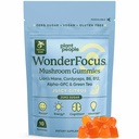 Plant People WonderFocus Mushroom Gummis Mini mit Lion’s Mane & Cordyceps Nootropic Brain Supplement Boosts Memory Focus Energy & Mood in Erwachsene Keine Zucker 100% Vegan Citrus Flavor Trial Größe