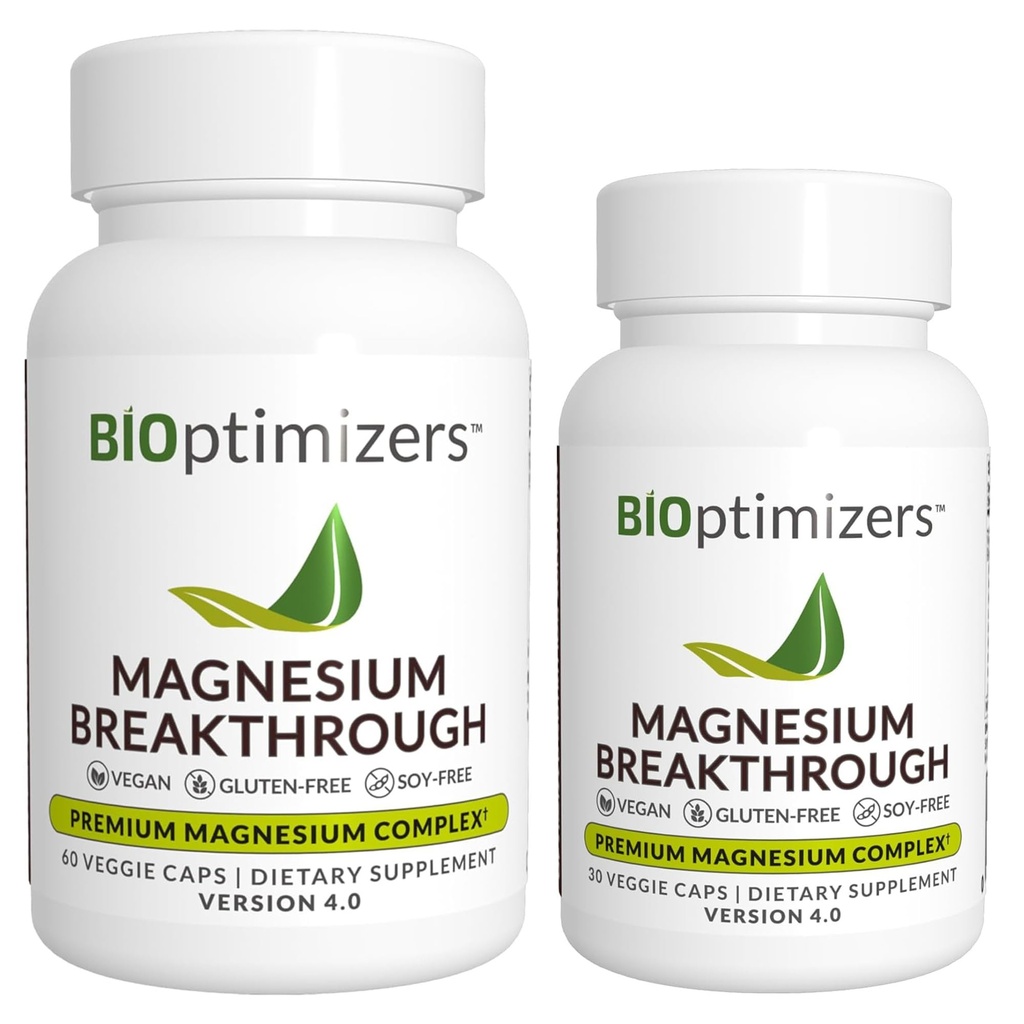 Magnesium Breakthrough Supplement 4.0 - Hat 7 Formen von Magnesium: Glycinat, Malat, Citrat und mehr - Natürliche Schlaf- und Hirnergänzung - 90 Kapseln