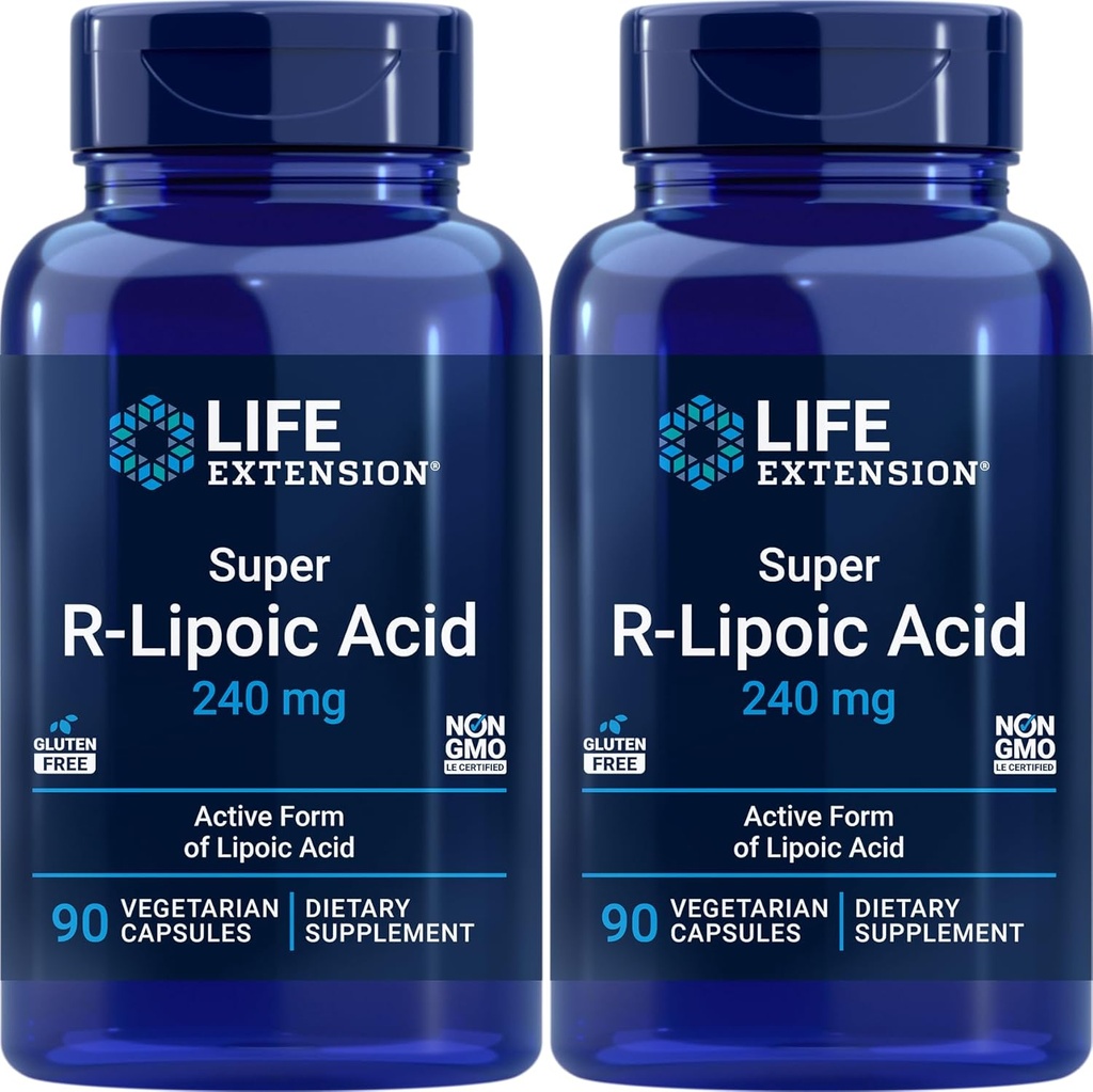 Life Extension Super R-Lipoic Acid 240mg, 90 Veg Kapseln (Pack von 2)