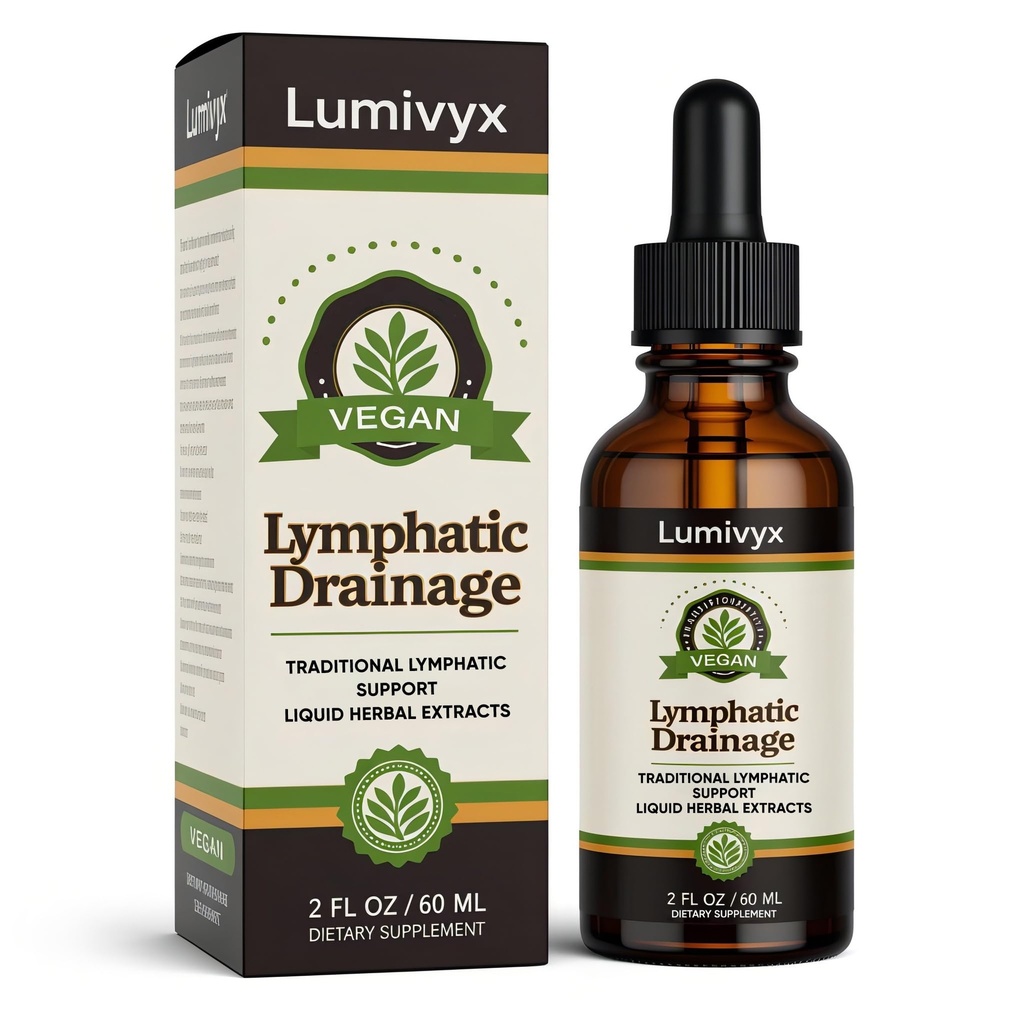 Lumivyx Lymphatic Drainage Drops - Botanical Herbal Liquid Drops with Elderberry & Echinacea Dandelion, Supports Lymphatic Drainage, Immune System & Detox - 2 fl oz