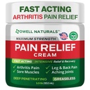 OWELL NATURALS Deep Penetrating Pain Relief Cream, Maximum Strength Formula for Joints & Muscle Aches, Lower Back, Knees, Hands, Legs, Ankle – Fast Acting Comfort, 3.5 oz