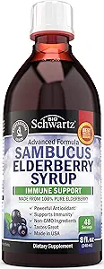 Elderberry Syrup für Kinder und Erwachsene - Natürliche Immununterstützung mit Zink und Vitamin C Plus 10x Konzentrierte Sambucus Elderberries - Blueberry Pancake Flavor - Glutenfrei, Non-GMO Multiminerals - 8oz