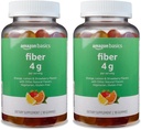 Basics (vorher Solimo Fiber 4g Gummy - Verdauungsgesundheit, Unterstützt Regularität, Orange, Zitronen & Erdbeere, 90 Gummi (2 pro Servierung) (Pack von 2)