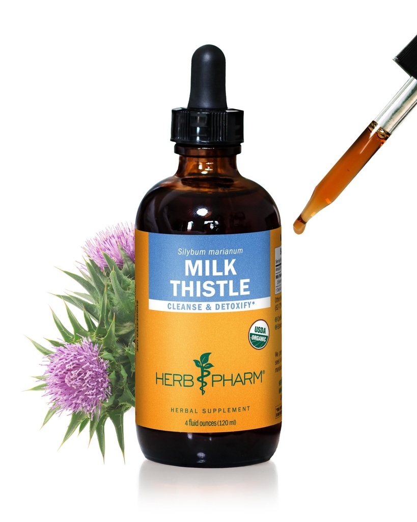 Herb Pharm Milk Thistle Seed Extract für Leberfunktion Unterstützung - 4 Unze (DMILK04)