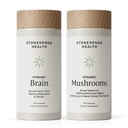 Stonehenge Health Dynamic Brain + Dynamic Mushrooms Bundle Memory Acquisition, Retention, & Recall mit 40 Unique Nootropic Brain & Immunsystem Support