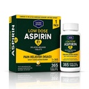 berkley jensen Aspirin 81mg Low Dose, Enteric Coated Tablets, NSAID Pain Reliever & Fever Reducer, for Minor Aches, Muscle Pain & Cramps. Safety Coated, Made in USA, 365 Count (Pack of 1)