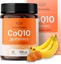 HERBAMA CoQ10 Gummie - 200mg Coenzym Q10 für Antioxidans Support - Vegan, Non-GMO Daily Energy Support Supplement - 90 Pectin-Based Banana-Flavored Chews
