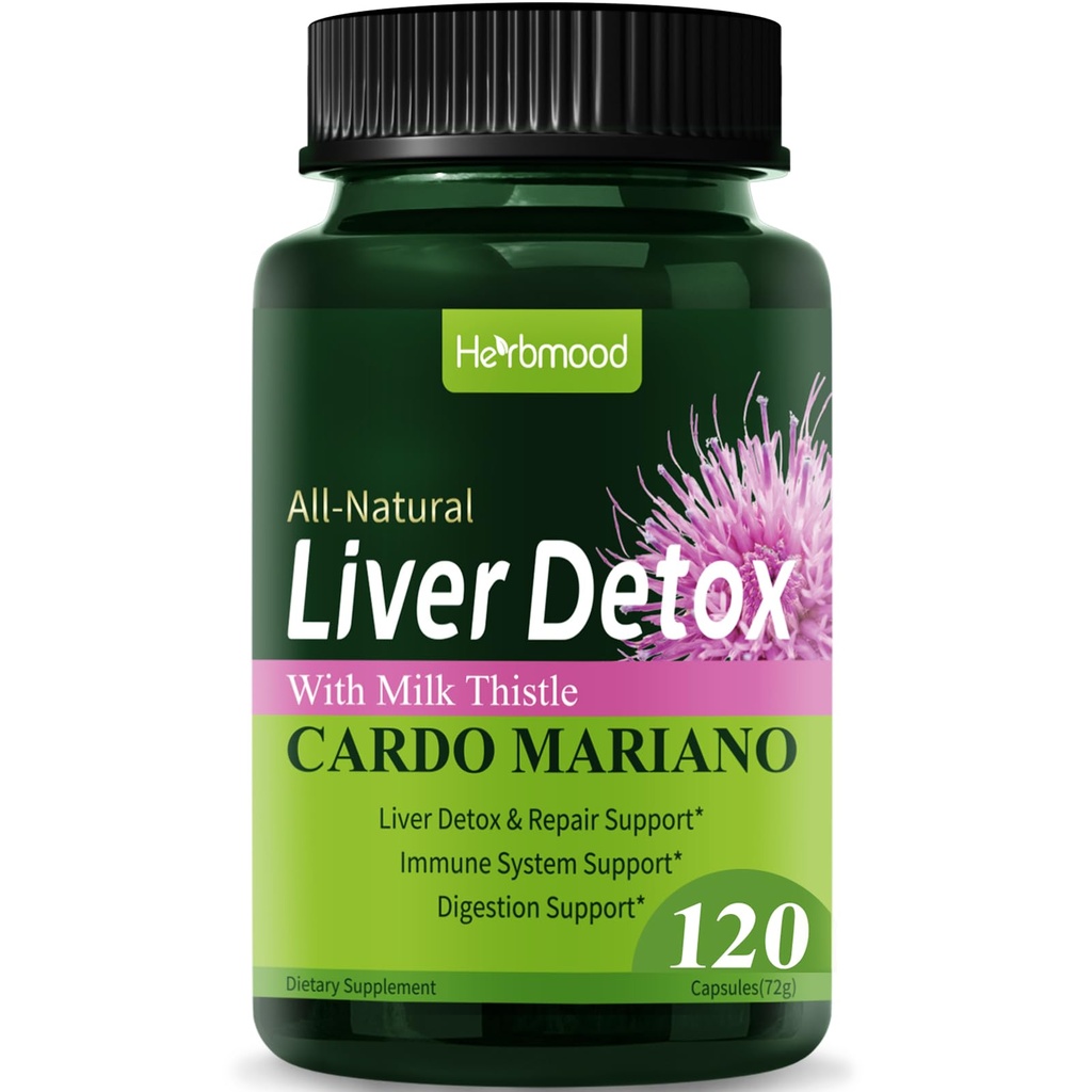 Silymarin Milk Thistle Liver Detox Capsules for Fatty Liver, Alcachofa y Cardo Mariano con Silimarina para el Higado Graso, Liver Cleanse Detox & Repair Formula w/Artichoke Extract. Insgesamt