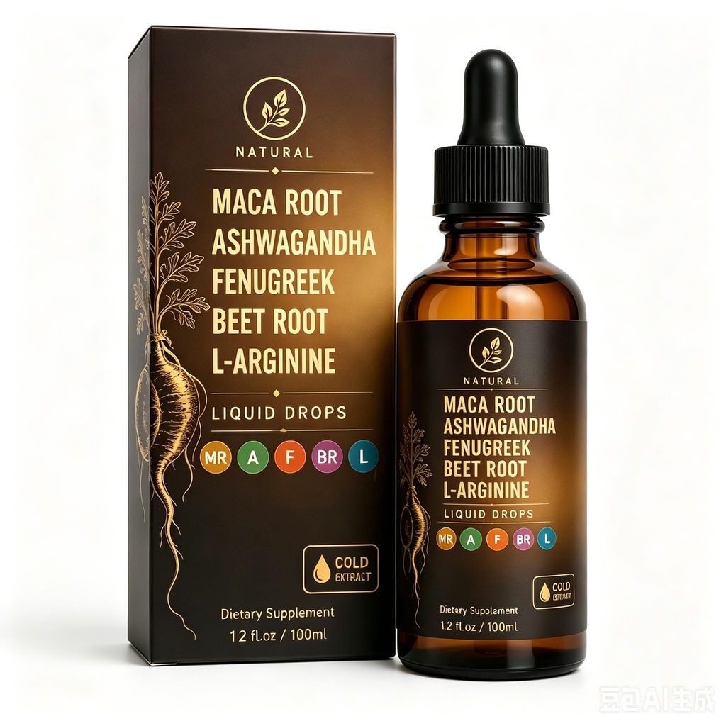 Maca Root Drops, Feminine Balance, Curves, Energy & Vitality Support, with Ashwagandha, Fenugreek, Beet Root & L-Arginine, Plant-Based Daily Wellness Formula 2 Fl Oz
