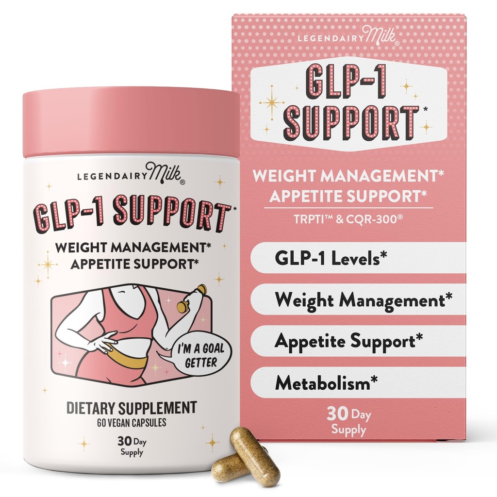 Legendairy Milk GLP-1 Appetite & Weight Management Support, 60 Capsules