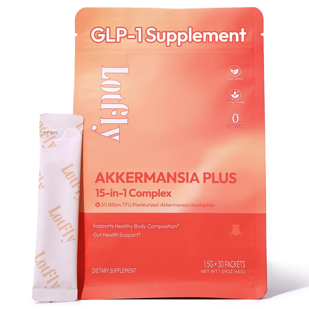 GLP-1 Supplement 15-in-1 Complex,GLP1 for Weight Loss GLP 1 Probiotic Powder for Control Appetite and Cravings,Appetite Suppressant,Metabolism Booster 30 Serving Packets