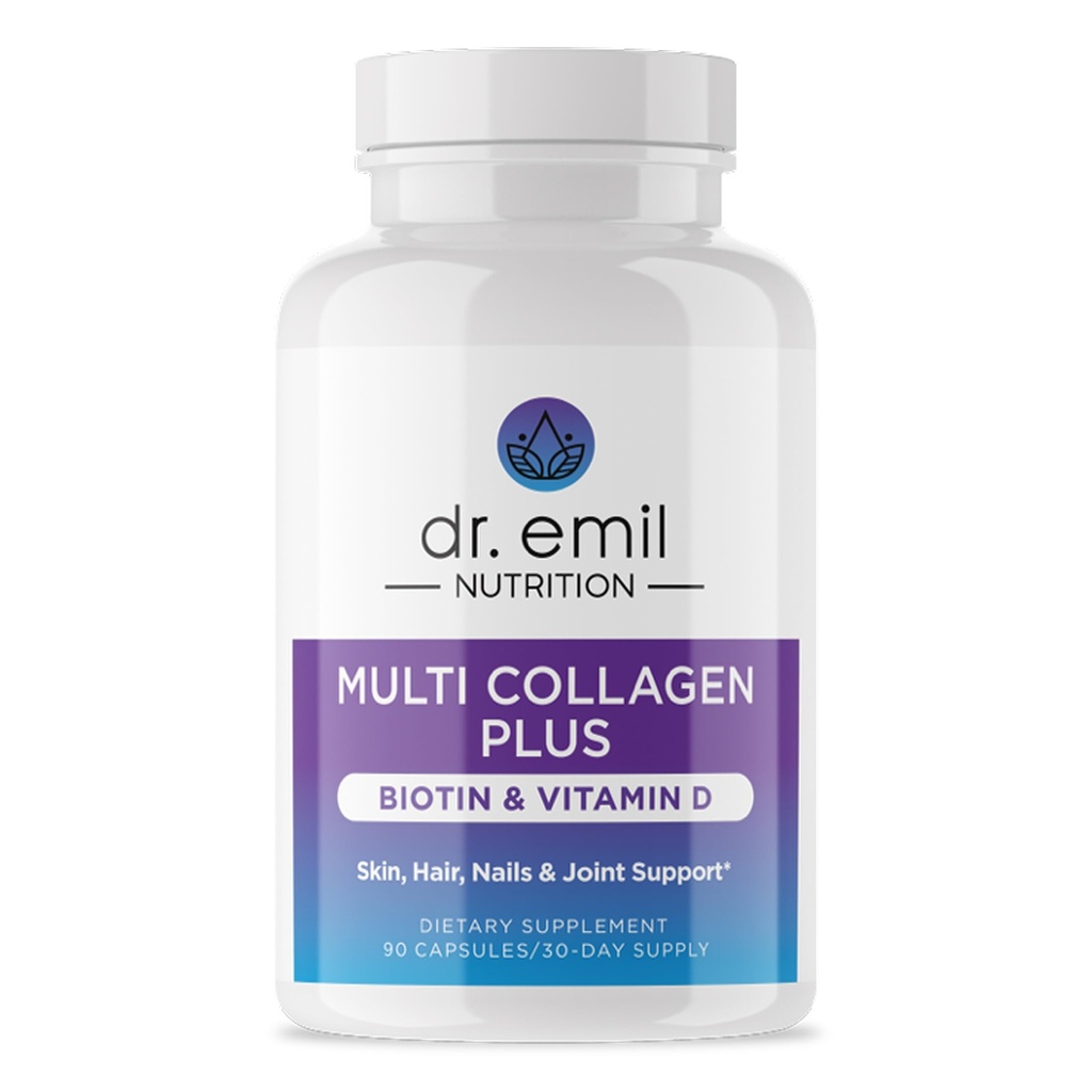 DR. EMIL NUTRITION Multi Collagen Peptides Plus Biotin und Vitamin D - Biotin und Collagen Ergänzungen für Haar Haut und Nägel - Biotin Pillen für Haarwachstum