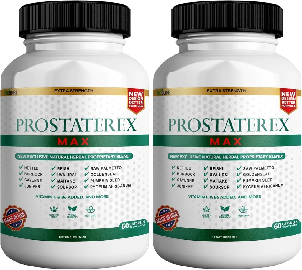 ProstateRex Max Extra Strength Prostate Health Support Supplement, Saw Palmetto, Vegan, Non-GMO, Gluten-Free – 120 Kapseln (2)