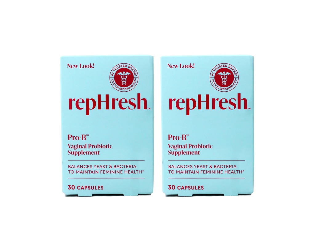 RepHresh Pro-B Vaginal Probiotic Supplement, 30 Kapseln, Packung von 2