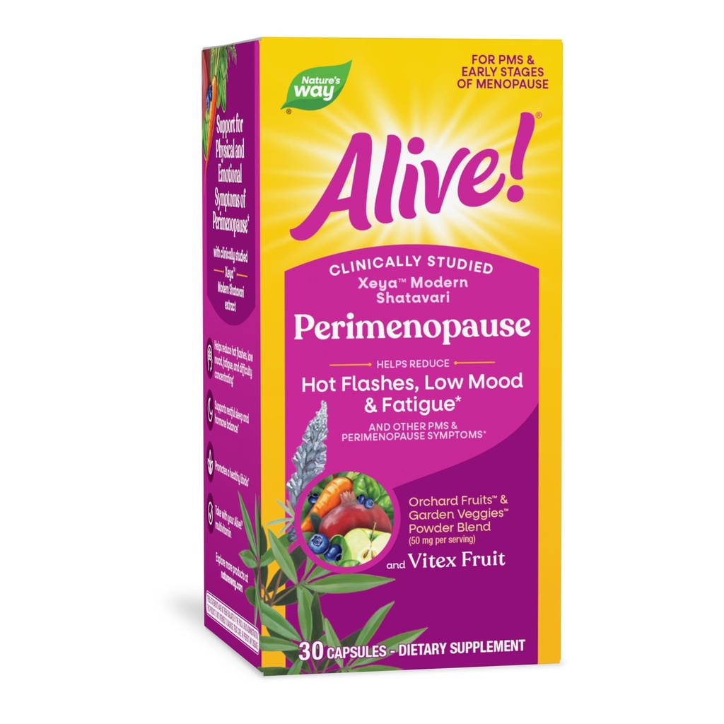 Nature's Way Alive! Perimenopause Symptom Support Capsules, Drug Free, 30ct