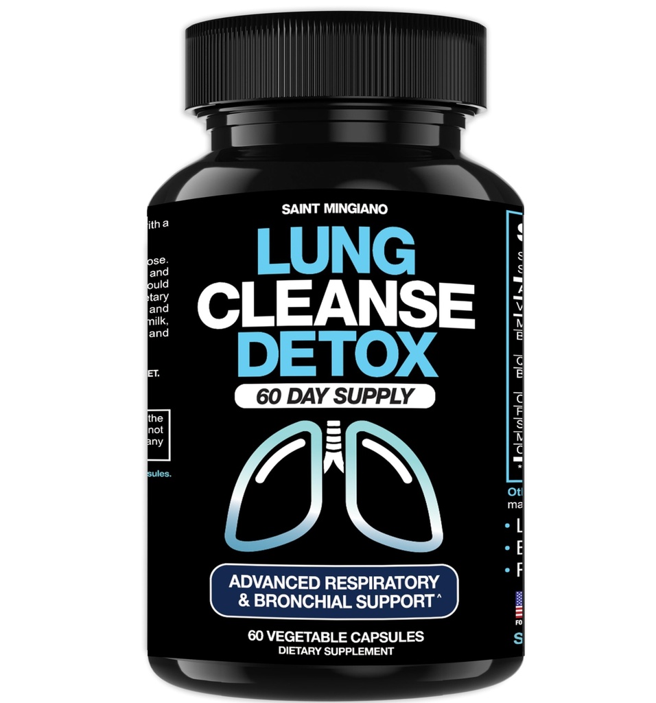 Lung Cleanse Detox, 60 Day Cleanse - Unterstützt Lung Health in Bronchial & Respiratory Systems - Quit & Stop Rauchen Aids - Kräuter-Detox für Lunge